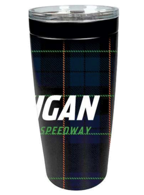 Michigan International Speedway Plaid Track Tumbler