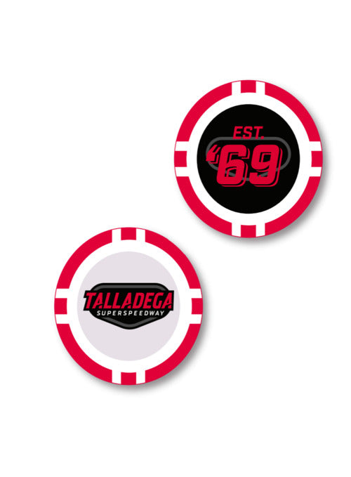 Talladega 2-Sided Since 1969 Poker Chip