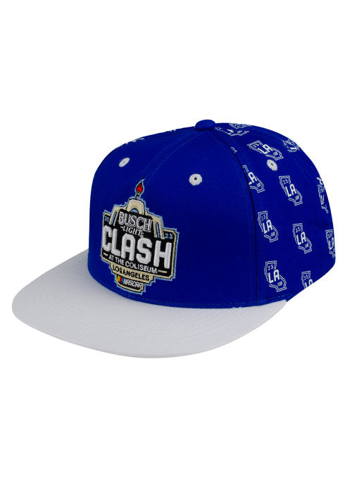 Pure White & Royal Blue LA Cap