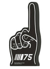 NASCAR 75th Anniversary Foam Finger in Black - Front View
