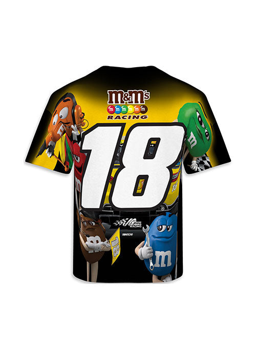 Youth Kyle Busch Sublimated Character T-Shirt in Black- Back View